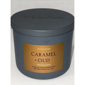 Bath & Body Works 14.5oz. *CARAMEL & OUD* 3 Wick TEST Candle NEW